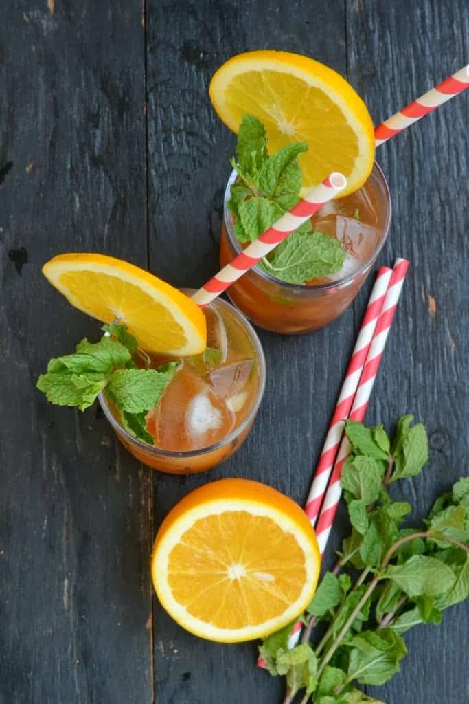 Orange Mint Iced Tea, How to make Orange Mint Iced Tea Whisk Affair