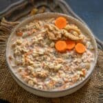 Make these healthy and delicious Carrot Cake Over Night Oats for a filling breakfast. These overnight oats are like having dessert for breakfast with all the flavors of carrot cake minus the guilt (vegetarian, gluten-free).