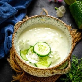 Cucumber Raita (Kheere Ka Raita) is a creamy Indian side dish made with grated cucumbers, yogurt, and spices. Follow my easy recipe to make it.