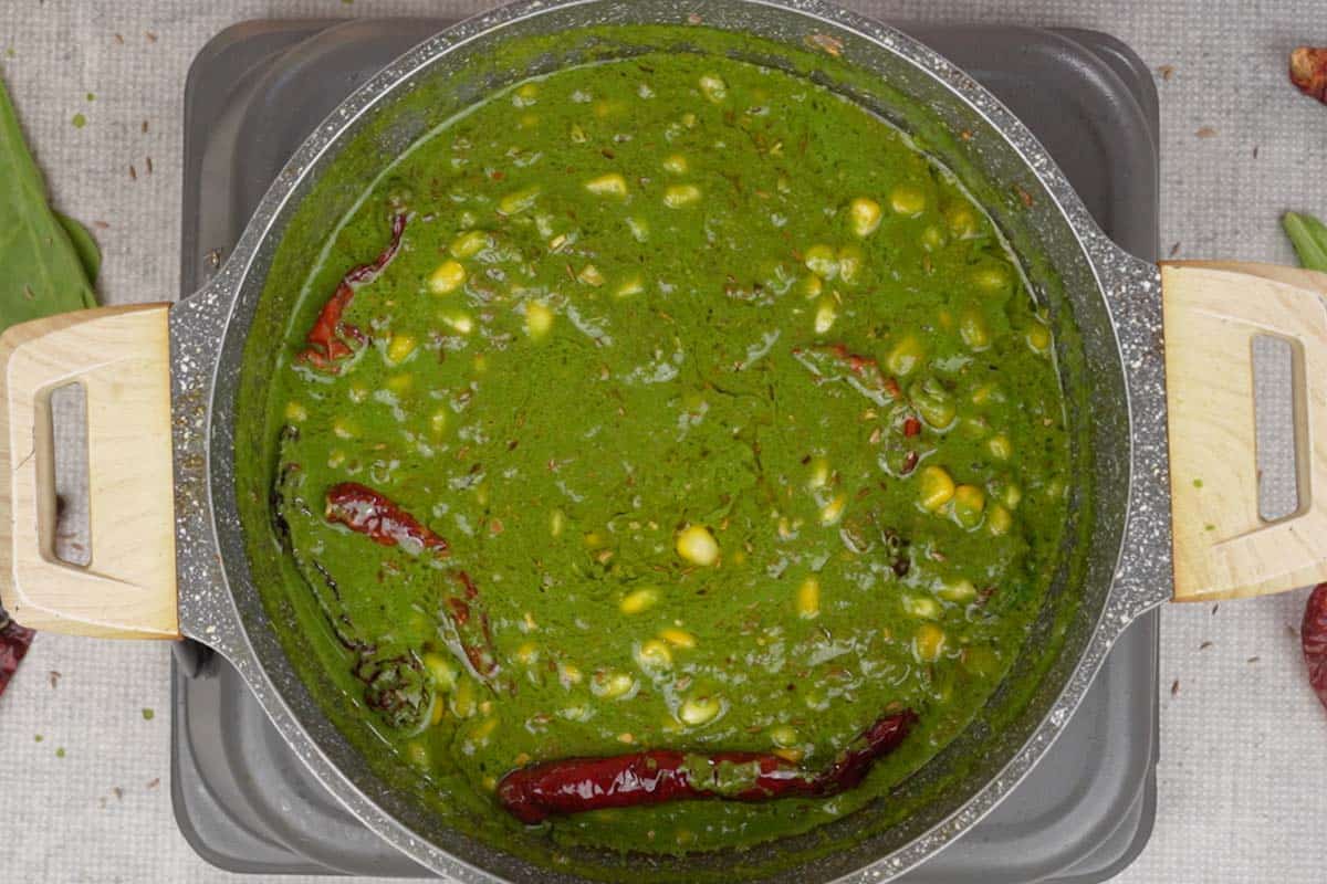 Palak Corn Recipe  Spinach Corn Curry    Whiskaffair - 35