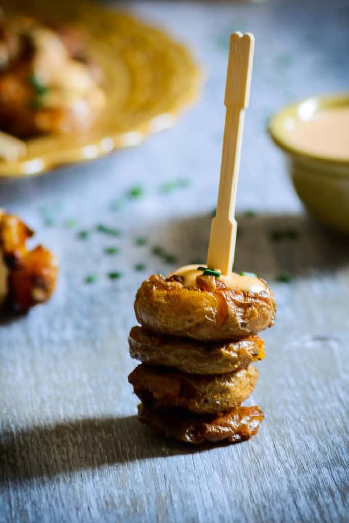 cajun potatoes with chilli mayonnaise dip