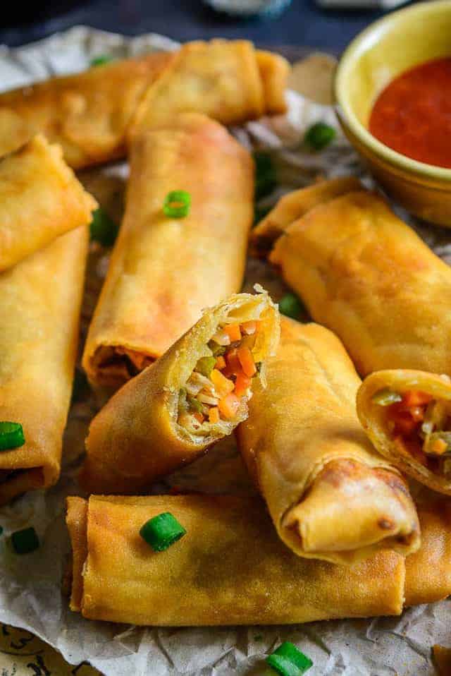 Best Homemade Spring Rolls Recipe (Step by Step + Video) - Whiskaffair