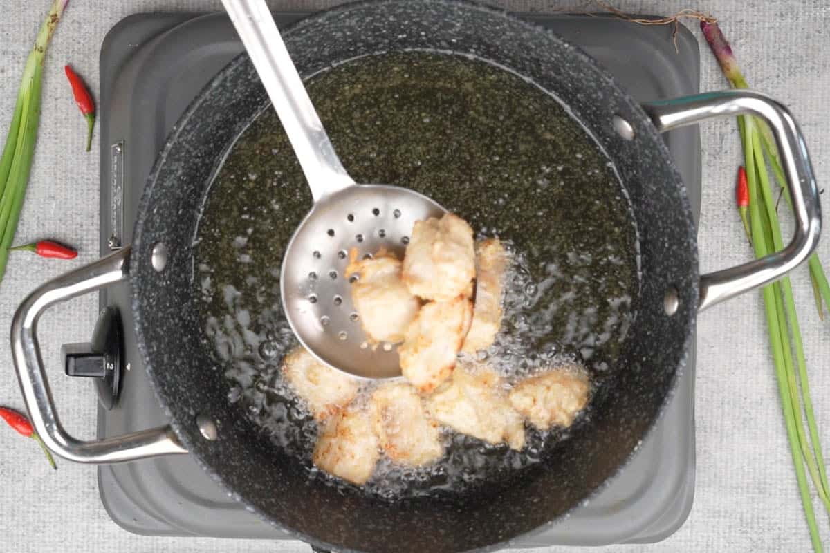 Crispy fried chicken.