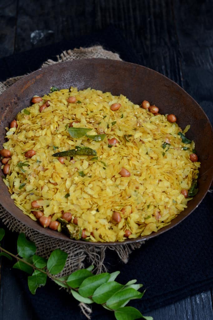 Chivda Namkeen served in a wok