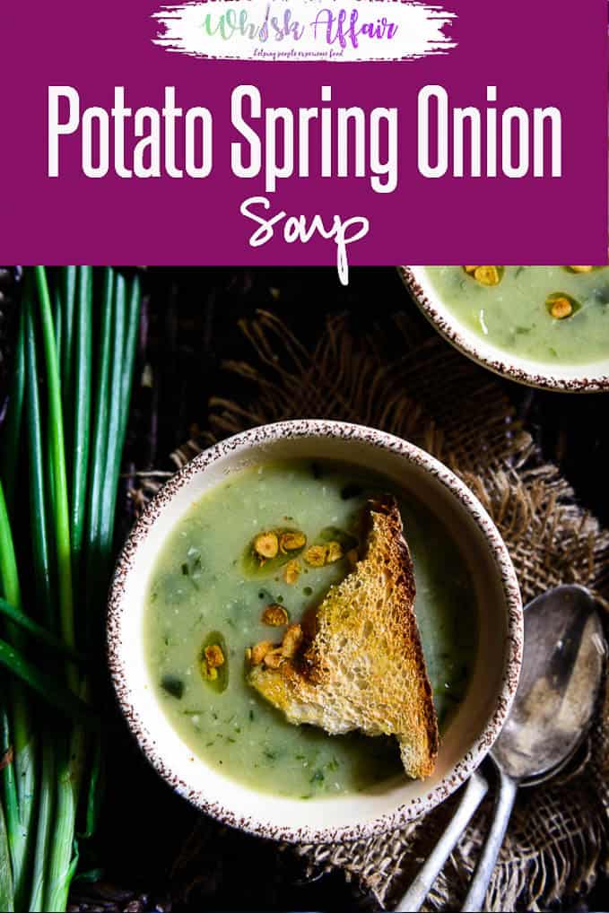 garlicky potato spring onion soup