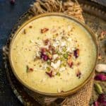 Thandai Rabdi is your classic Rabdi (thickened milk) flavored with Thandai flavors. Serve it as a dessert for Holi or any other festival or special occasion.