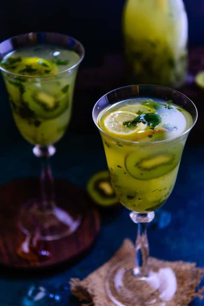 Kiwi Cooler is a refreshing summer cooler with a slight tang and flavour from fresh Kiwi Fruit, lemon and mint leaves. Make it this summers.