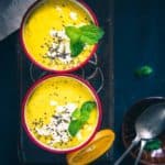 Cold Mango Cantaloupe Orange Soup is a tangy and chilled delight which can be relished any time of the day. Learn its recipe!