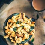 A bowl full of cashew nuts, toasted with ghee and just enough masala to satisfy that Indian soul of yours, this recipe of Spicy Masala Kaju is a keeper.