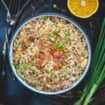 Loaded with bacon and eggs, Breakfast Bacon Fried Rice Recipe turns out to be an interesting combination which you can savour any time of the day!