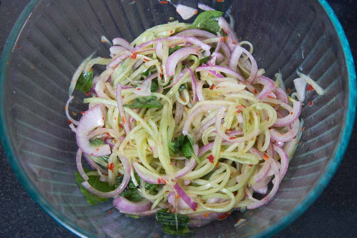 Asian Basil Cucumber Salad, cucumber salad recipe, easy cucumber salad recipes, asian salad recipes, best cucumber salad, fresh basil salad recipes