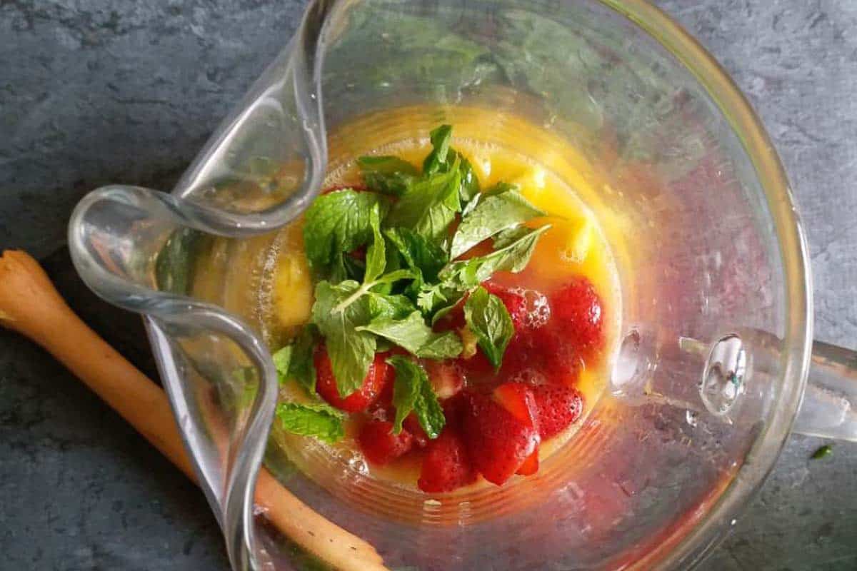 Made with a motley of of fruits like pineapple, strawberries, sparkling water, mint, Virgin Strawberry Pineapple Sangria Recipe is a perfect beverage.
