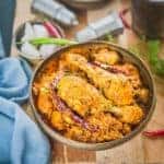 Out of the many Indian Chicken Recipes, this Dhaba Style Chicken Curry Recipe is one of our favourite. Juicy morsels of chicken simmered in a smoky onion tomato gravy is perfect to pair with some tandoori roti or Jeera Rice.