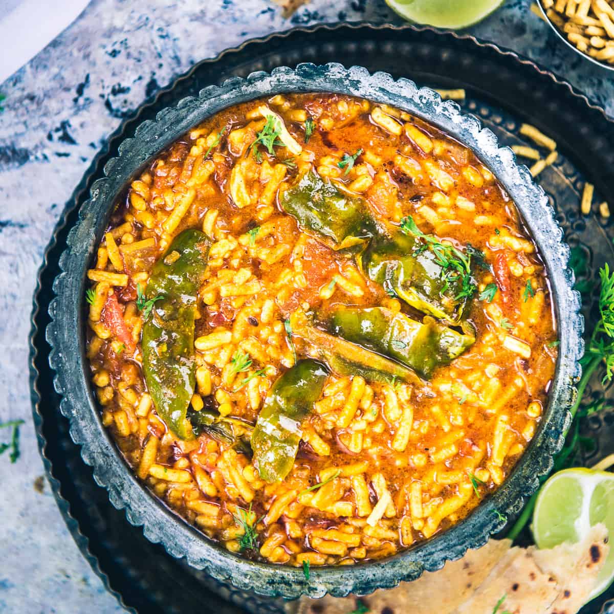 Sev Tamatar Ki Sabji Recipe (Step by Step + Video) Whiskaffair