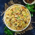 Hyderabadi Vegetable Dum Biryani is a delicious medley of succulent vegetables, spices, ghee, saffron and flavourful basmati rice which no one can resist.