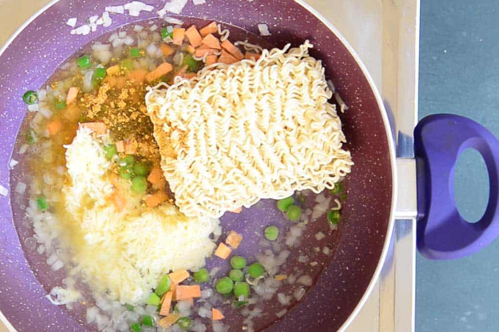 Water added in the pan