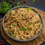 Make these Chinese takeout copycat Chicken Hakka Noodles at home using my easy recipe.