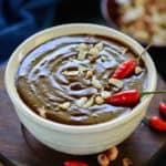 Easy, authentic, vegan, this peanut-ty, no-cook Thai Peanut Sauce is a great summer side!
