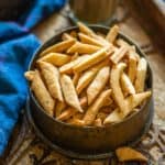 Namak Para (Plural - Namak Pare) are deep-fried diamond-shaped Indian crackers that are a tea-time staple. Make them using my easy recipe.