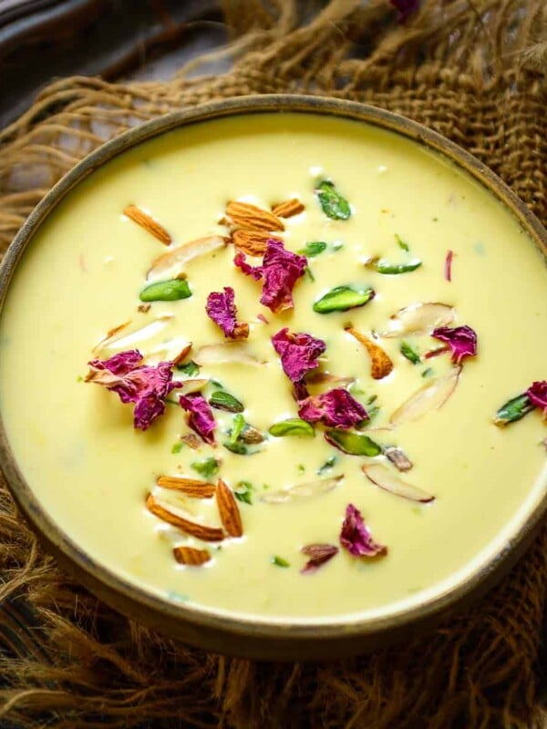 Paneer Kheer is an Indian dessert made with fresh paneer, milk, saffron, and sugar. It is a great dessert for festivals, special occasions, or get-togethers. Use my easy recipe to make it.