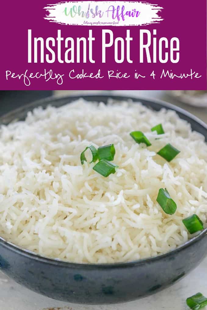 Fluffy Instant Pot Rice Recipe (Step by Step + Video) - Whiskaffair