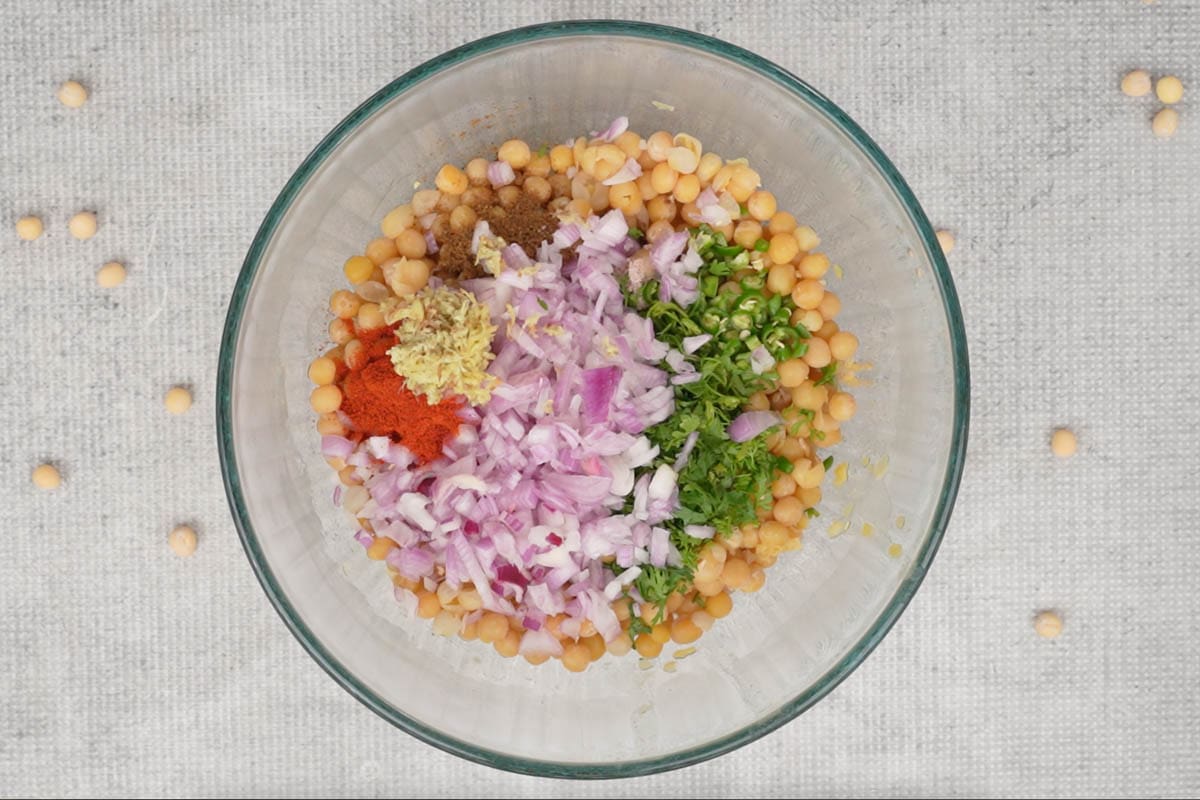 Remaining ingredients added to the bowl.
