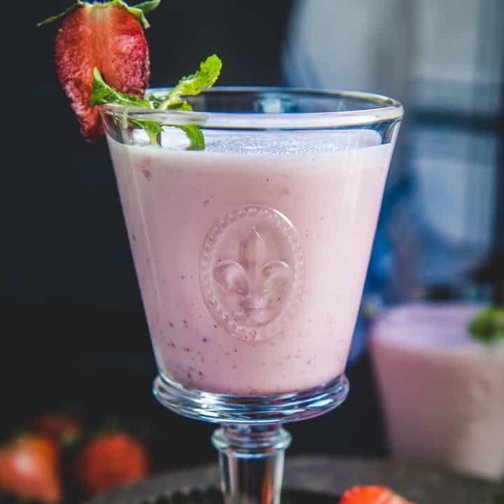 Strawberry Lessi Strawberry Lassi Recipe - Whisk Affair