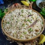 Jeera rice is a Indian style Rice dish flavoured with cumin. This goes very well with indian curries and lentils.
