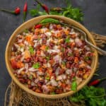 This healthy Red Kidney Bean Salad is a great salad to begin your day with, but can also be enjoyed at any time. It is an easy, vegan, gluten-free old fashioned salad that never goes out of fashion BTW.