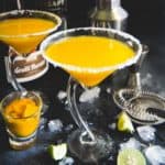 Mango Martini Cocktail is a refreshing blend of mango, vodka, and lime juice. It is the perfect drink for summer parties, BBQs, or get-togethers. Here is how to make it (vegan, gluten-free).