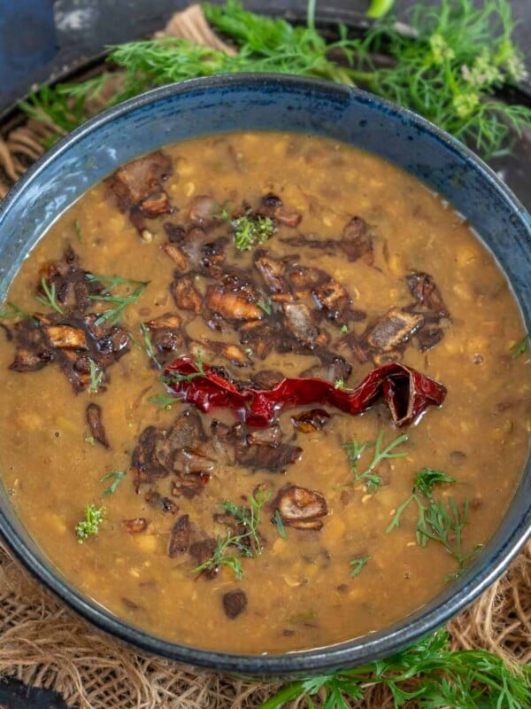 Panchmel Dal (Panchratan Dal) is a popular Rajasthani lentil recipe that is prepared with a combination of 5 lentils. It is traditionally served with bati but you can also enjoy it with steamed rice or phulka. Make it in a traditional stovetop pressure cooker or in an instant pot.