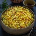 Steamy, filling, and very aromatic, Persian Saffron Rice is prepared using white rice, caramelized onions, and saffron strands. It is a savory side dish with a pleasant yellow color that comes together in under 30 minutes. Here is how to make it.