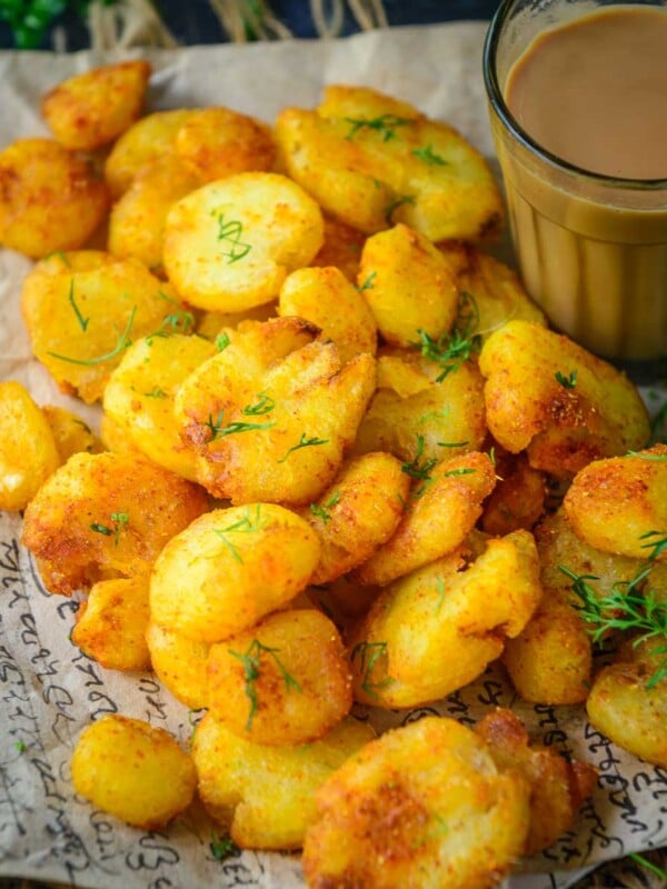 Sindhi Aloo Tuk is a delicious double-fried potato dish from Sindhi cuisine that is quite addictive. Eat it as a snack or serve it as a side with any meal; you will fall in love with it (vegan, gluten-free).
