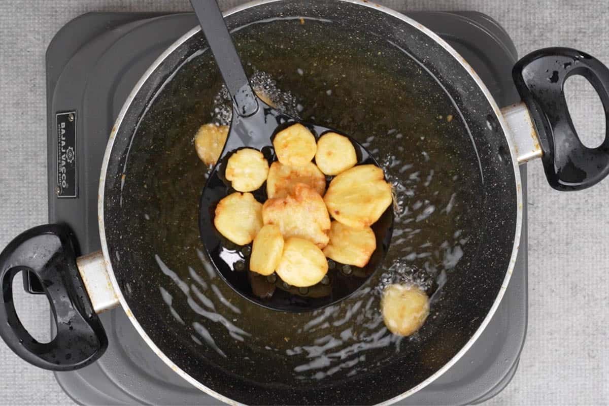 Double fried potatoes.