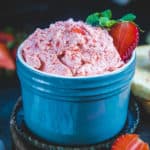 This 5-minute, 4-ingredient Whipped Strawberry Butter is a perfect recipe to elevate your breakfast. Use fresh or frozen strawberries.