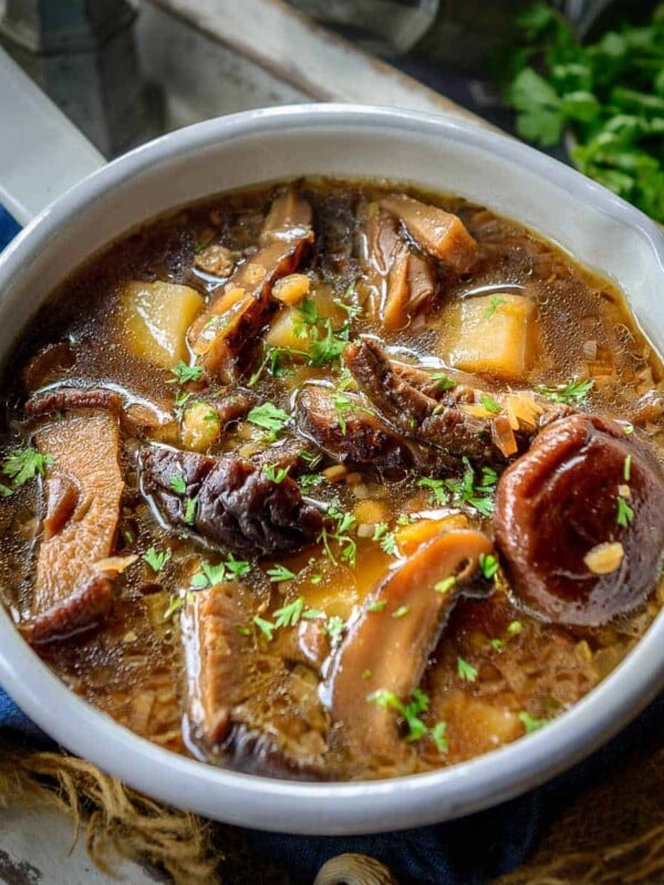 Russian Mushroom Soup is a flavorful soup made using a mix of dried mushroom, barley, and veggies. It is a hearty and filling homestyle soup perfect for winters. Here is how to make it.