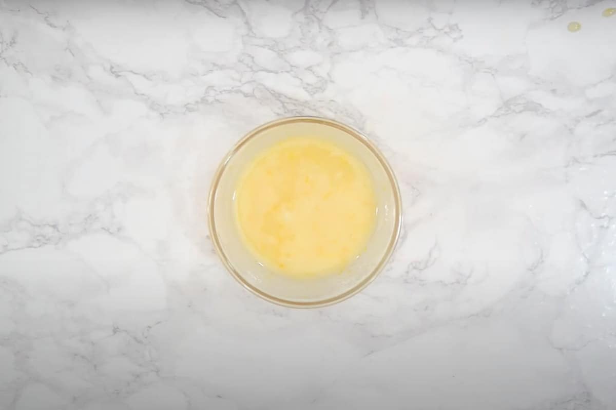 Glaze ingredients mixed in a bowl.