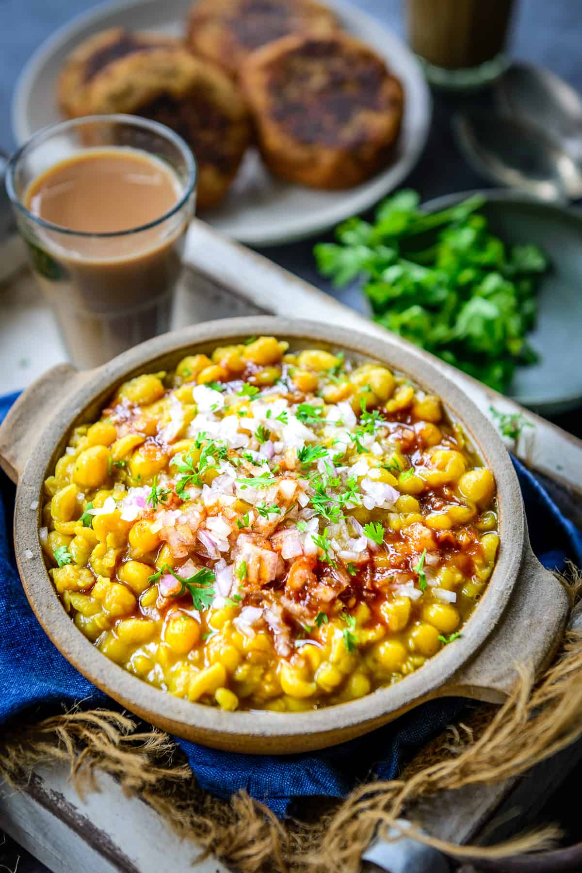 Ragda served in a bowl.