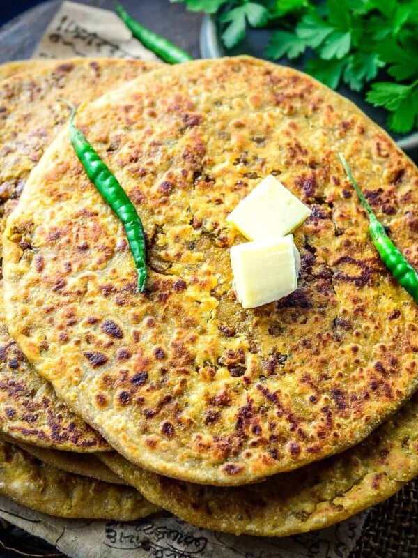 Keema Paratha is an Indian flatbread where the spicy and flavourful minced mutton mixture is stuffed into a whole wheat flour dough and then rolled to make a delicious paratha. Here is how to make it.