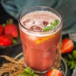 Make this refreshing, Easy Strawberry Basil Lemonade using fresh or frozen strawberries. It is a great drink to serve for parties, BBQs, get-togethers, potlucks, and brunches (vegan, gluten-free).