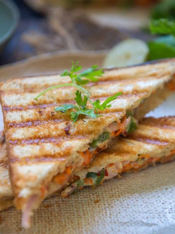 Veg Mayonnaise Sandwich is an easy to make breakfast option which can be made in a jiffy. Here is how to make it.