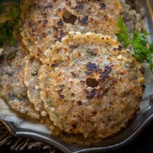 Sabudana Thalipeeth or Sago Thalipeeth is a crispy flatbread made using tapioca pearls or sabudana. It is a Maharashtrian dish and made for fasting days/vrat/upvas. Here is how to make it.