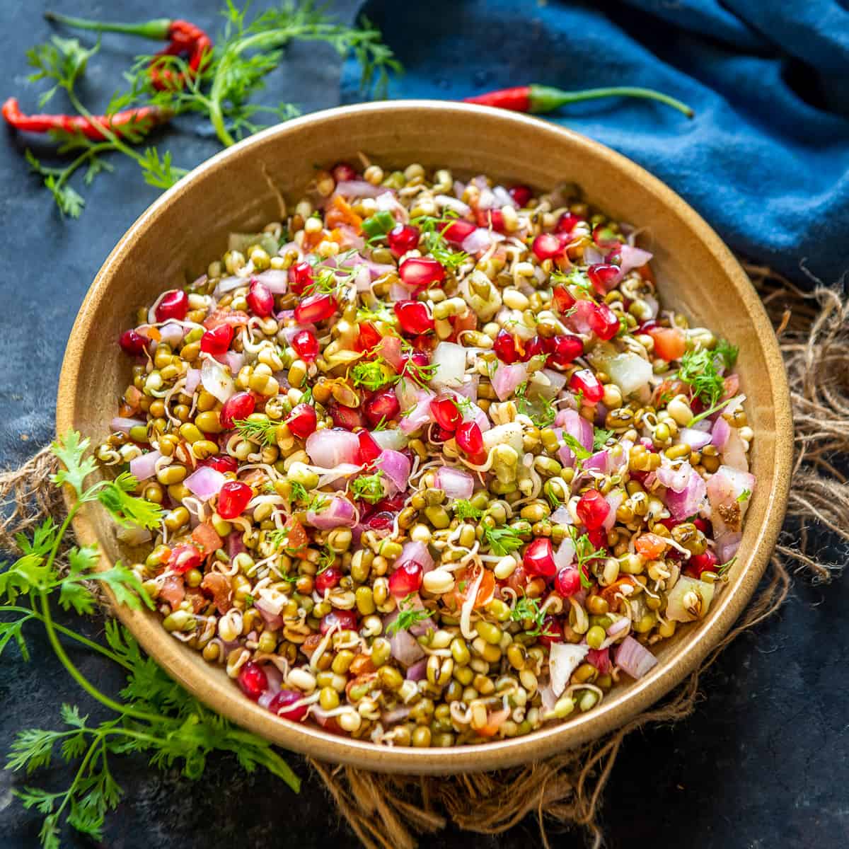 Sprouts Salad Recipe (Step by Step + Video) - Whiskaffair