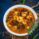 Kerala Prawn Curry (Chemmeen Curry) is a delicious Kerala-style shrimp curry that can be made with or without coconut. Make this flavorful curry using my easy recipe (gluten-free, dairy-free).