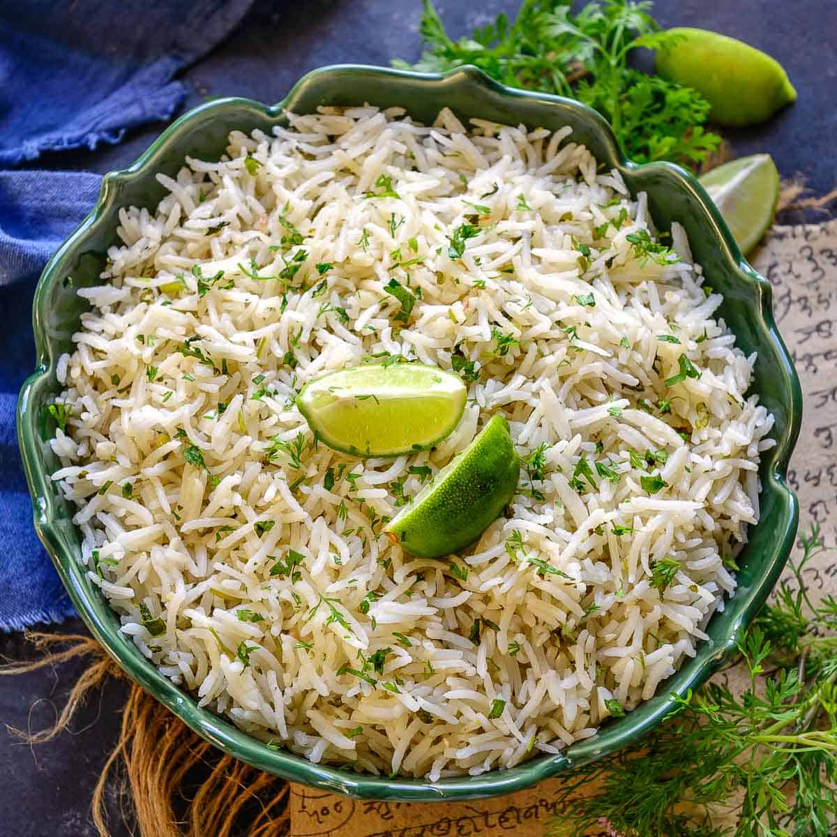 Lemon Cilantro Rice Recipe (Step by Step + Video) Whiskaffair