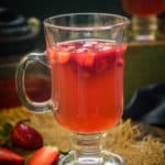 Made using water, green tea leaves, fresh strawberries, and honey, this flavorful Strawberry Tea is a delight to sip on. Serve it hot or iced.