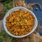 Egg bhurji served in a bowl.