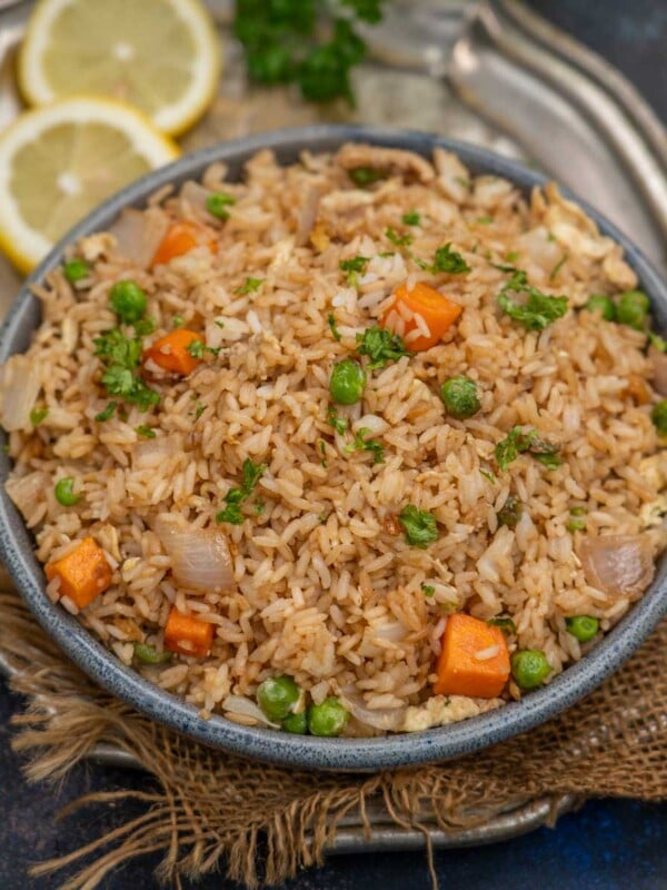 Make this delicious restaurant-style Hibachi Fried Rice (Japanese Style Fried Rice) for a quick Asian-inspired meal. Serve it with Hibachi chicken and Yum Yum sauce and get transported to a Japanese Steakhouse.