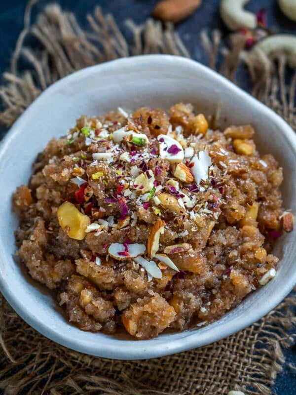 Bread Halwa is a delicious Indian sweet or dessert made using bread. Bread slices are deep-fried in ghee and then cooked in sugar syrup until the consistency of halwa is reached. Here is how to make it.