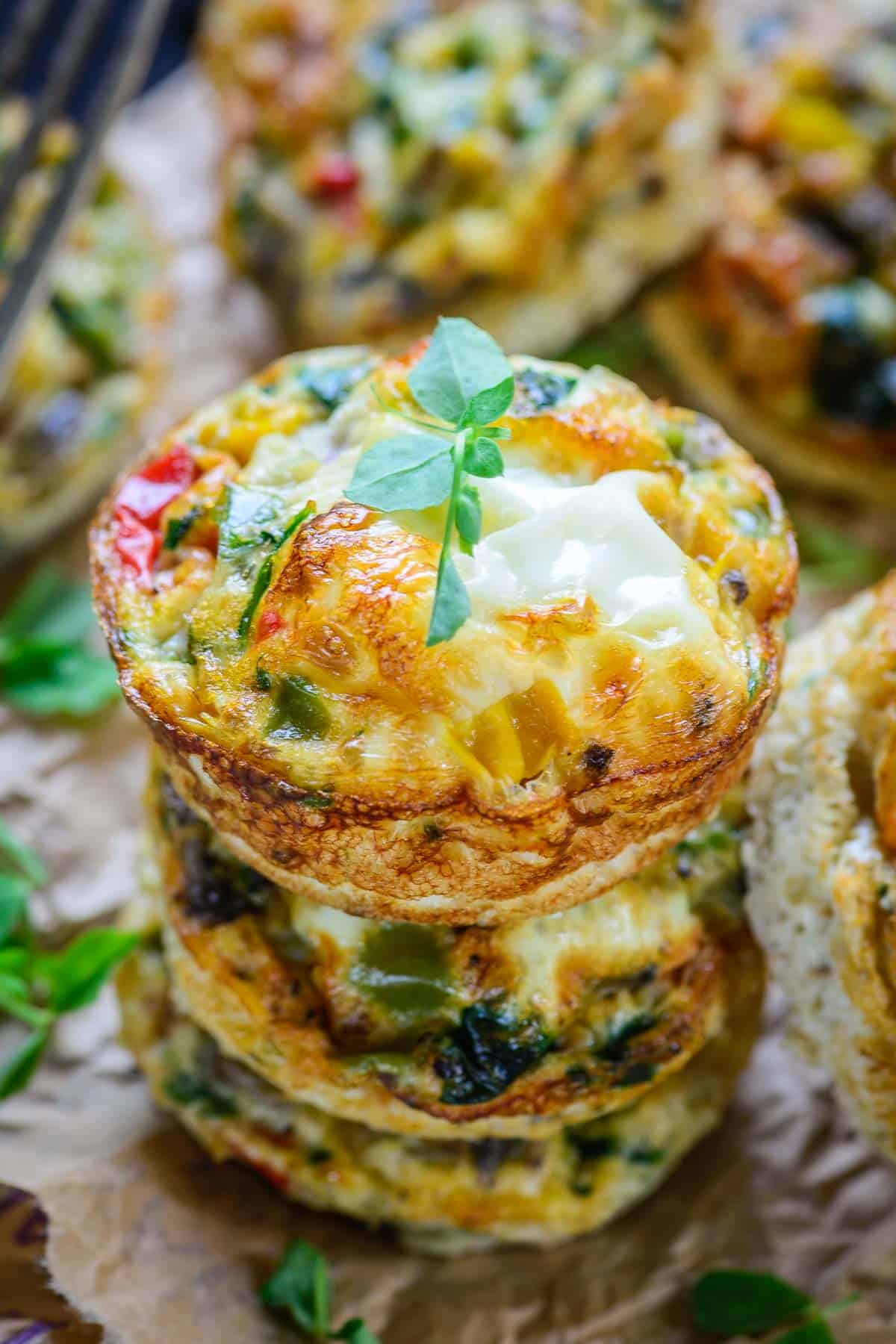 Freezer Friendly Healthy Egg White Muffins Recipe   Video - 74